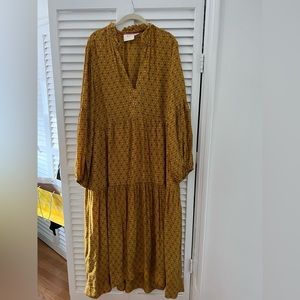 Fun yellow with small print dress from Anthropologie